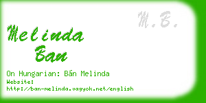 melinda ban business card